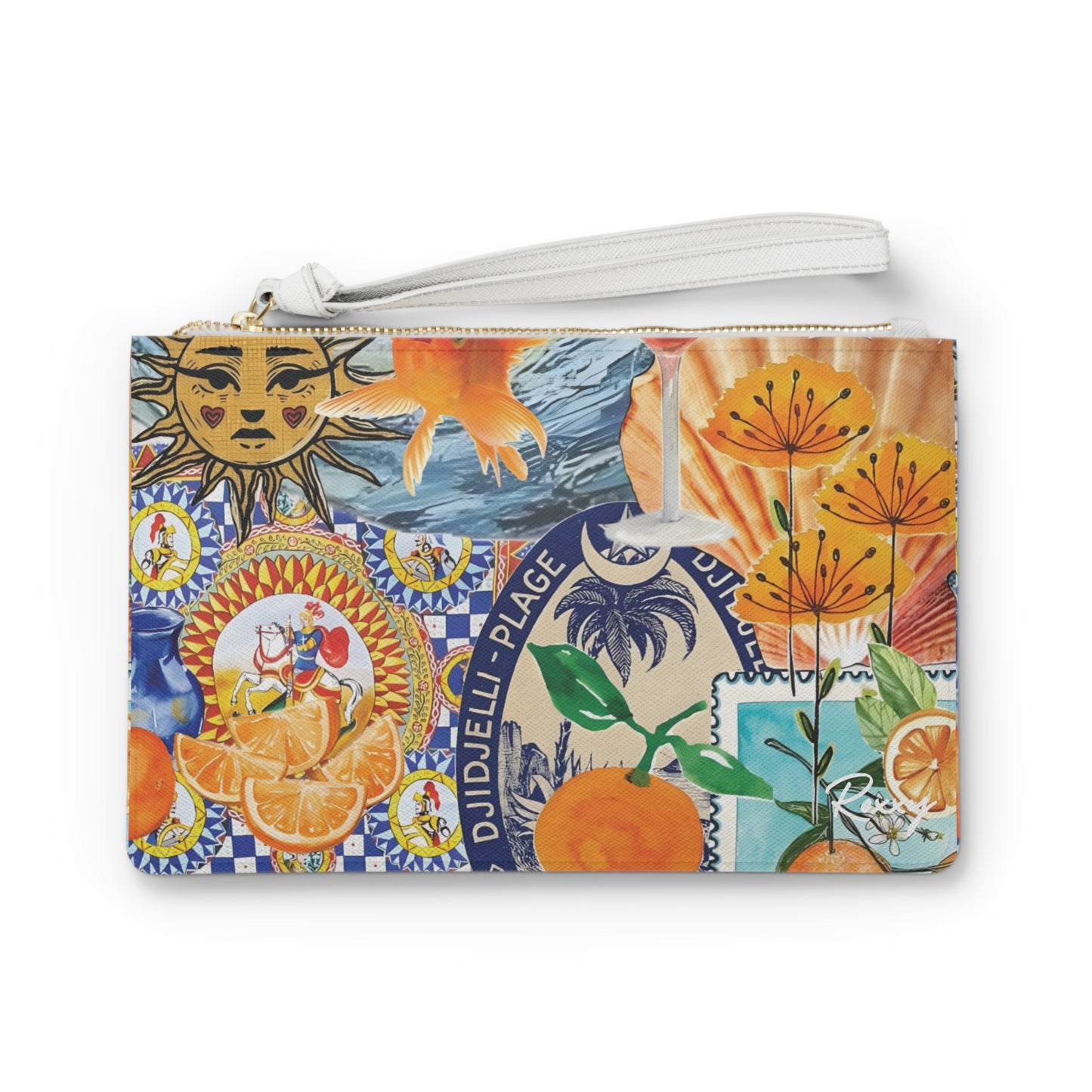 Coastal Citrus Crush Clutch Bag