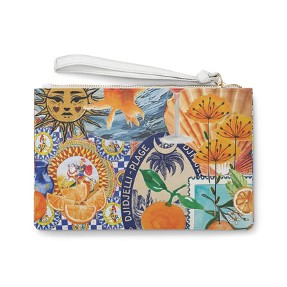 Coastal Citrus Crush Clutch Bag